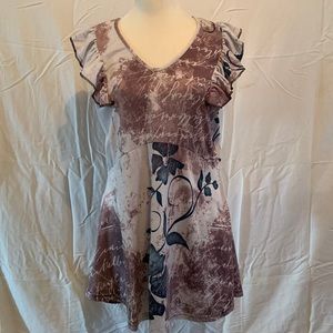 Womens flutter sleeve tunic
